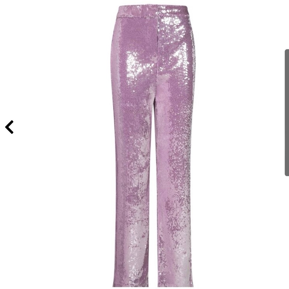 NWT purple sequin flare pants